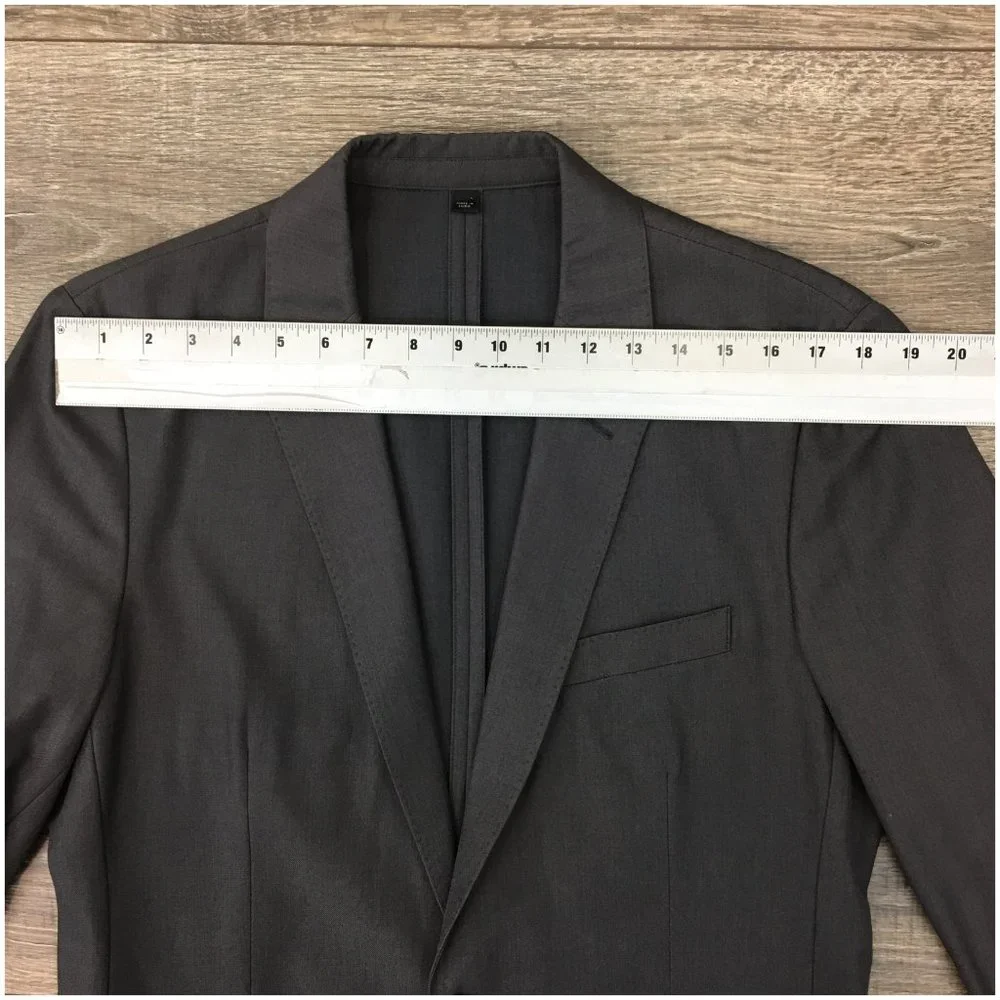 New J Crew Mens Blazer Sport Coat Two Button Casual Jacket 40L Wool Cotton Suits